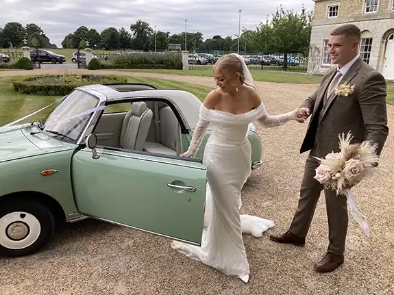 Nissan Figaro wedding car hire Ipswich Suffolk