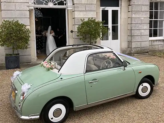 Nissan Figaro wedding car hire Norwich Norfolk